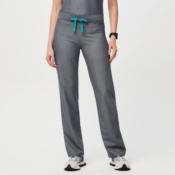 Figs Livingston Basic Scrub Pants, Graphite, Size Large - Picture 1 of 8